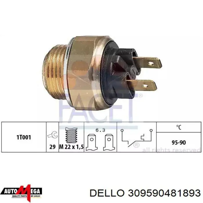 309590481893 Dello/Automega Датчик радіатора
