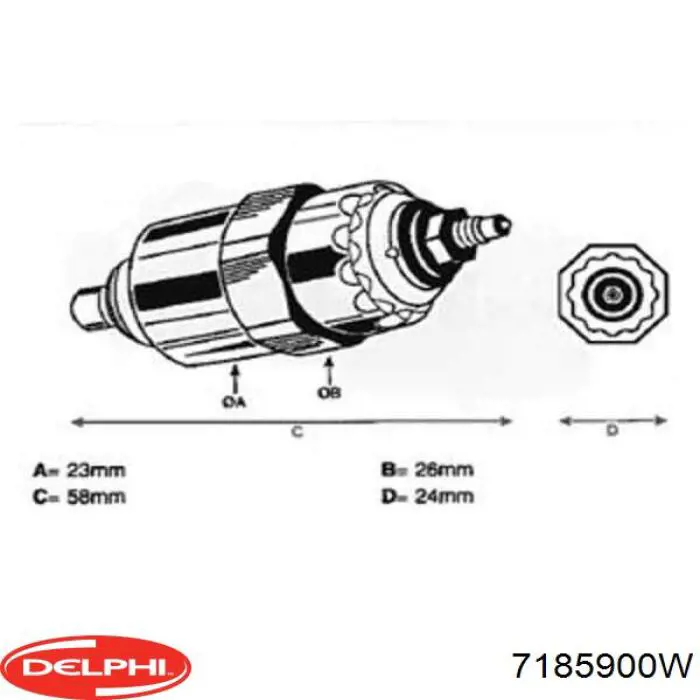 7185900W Delphi клапан пнвт (дизель-стоп)
