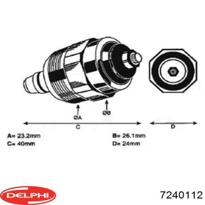 7240112 Delphi клапан пнвт (дизель-стоп)