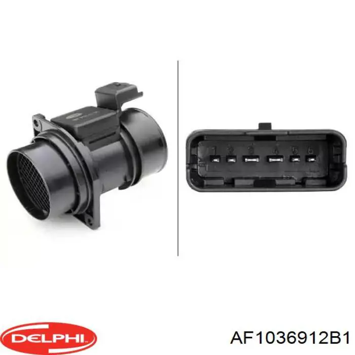 Датчик масової витрати повітря Delphi AF1036912B1 ціна, від 72.20 USD