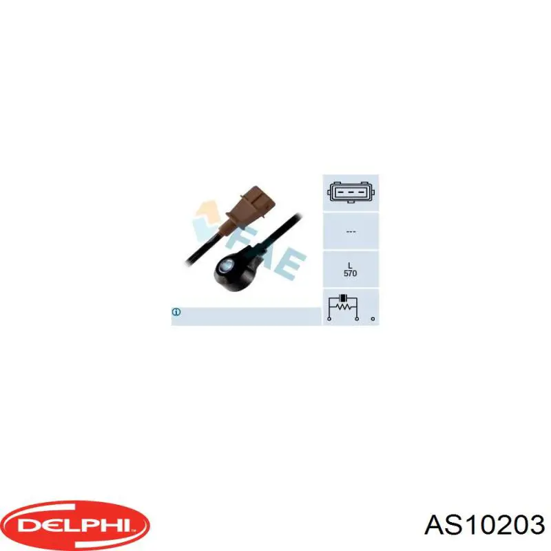 Датчик детонації Delphi AS10203 ціна, від 30.71 USD