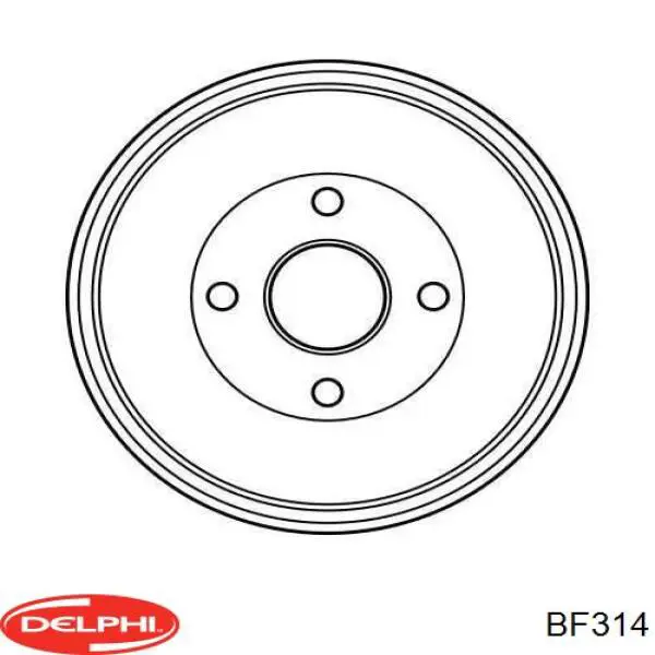 Барабан гальмівний задній BF314 Delphi