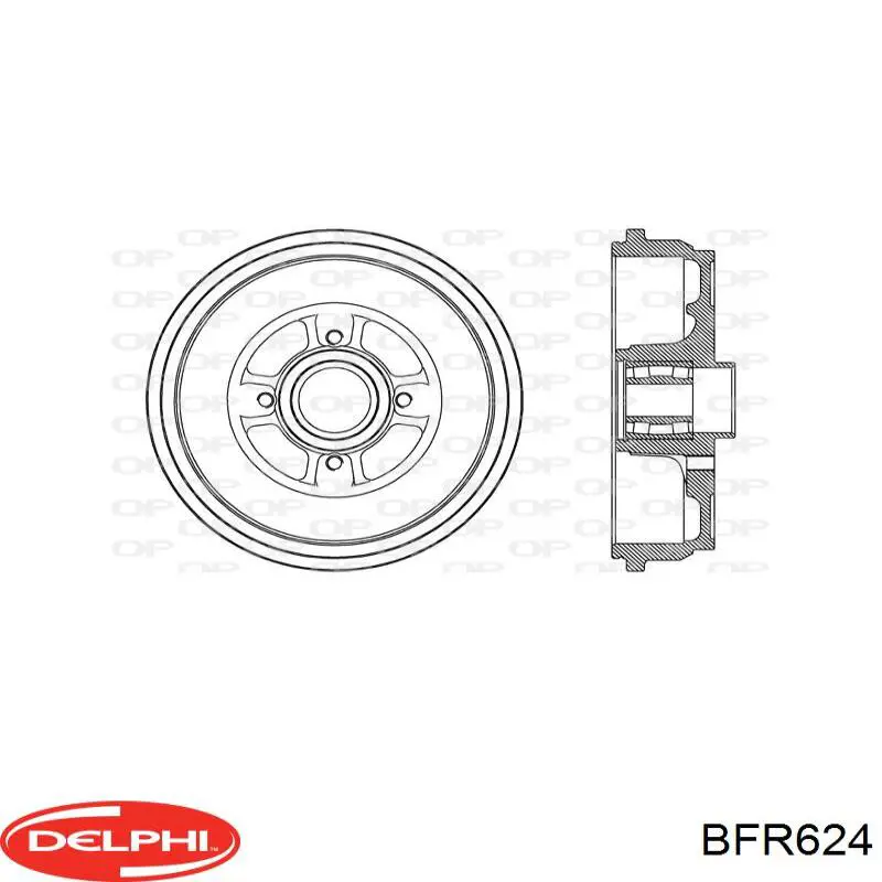 BFR624 Delphi барабан гальмівний задній