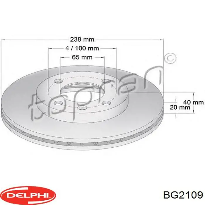 Купити BG2109 Delphi Ротор гальмівний