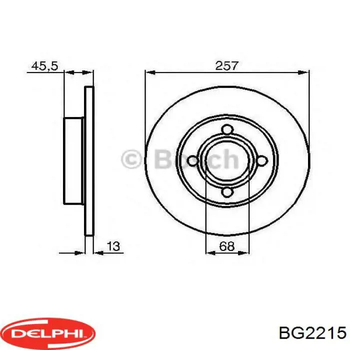 Купити BG2215 Delphi Ротор гальмівний
