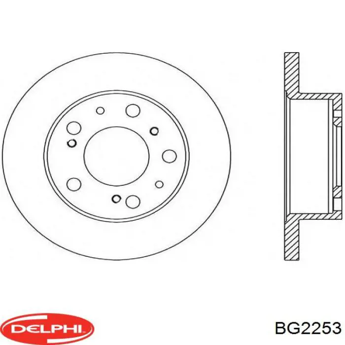 Диск гальмівний передній Delphi BG2253