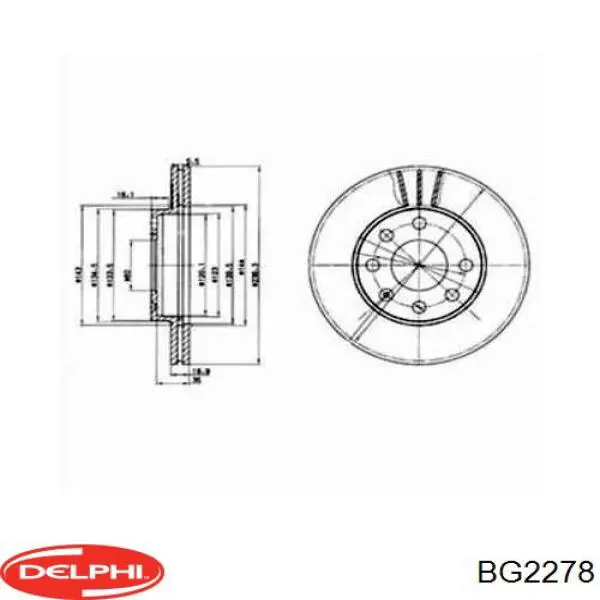 BG2278 Delphi диск гальмівний передній