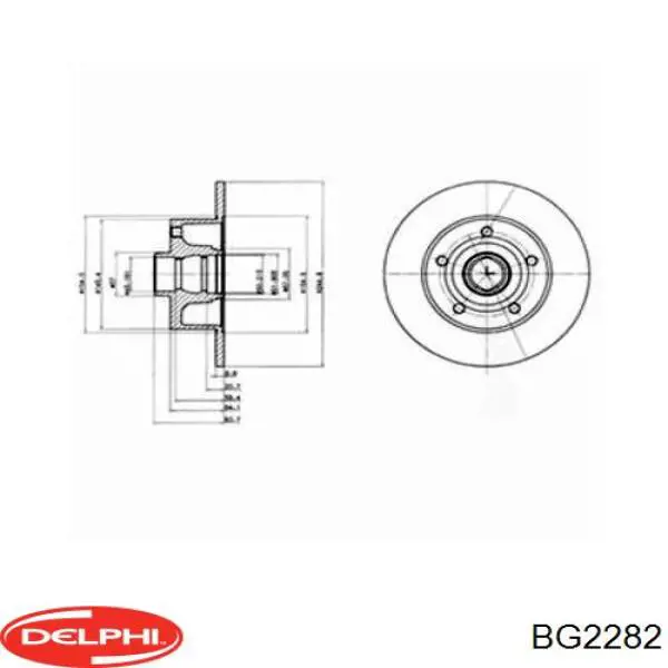 Гальмівні диски передні BG2282 Delphi