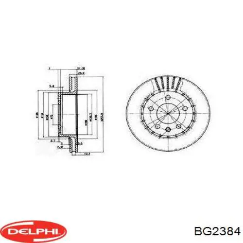 BG2384 Delphi Гальмо дискове переднє