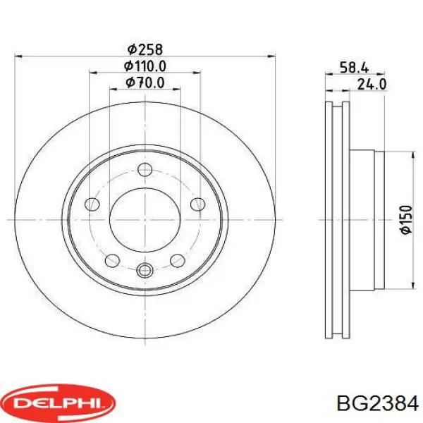 Купити BG2384 Delphi Ротор гальмівний