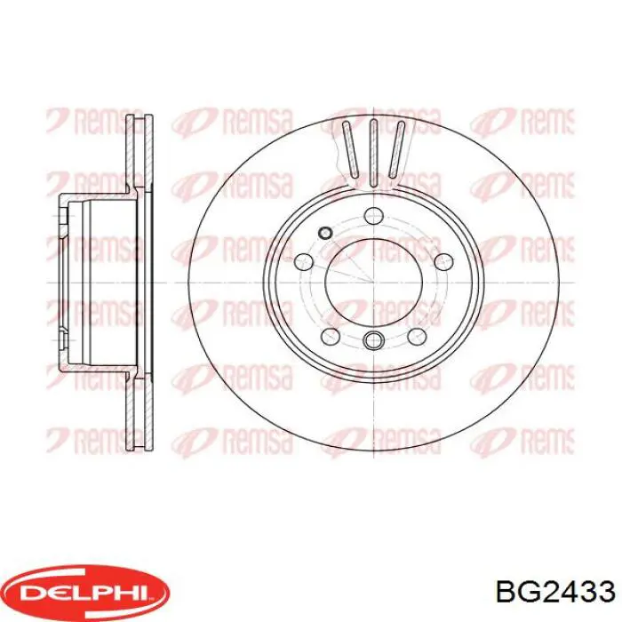 BG2433 Delphi диск гальмівний передній