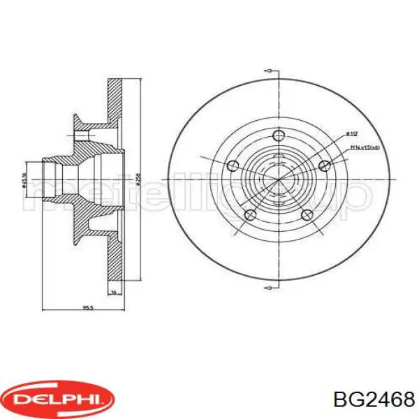 Гальмівні диски передні BG2468 Delphi