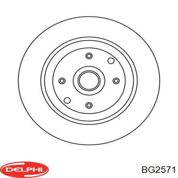 Купити BG2571 Delphi Диск заднього гальма