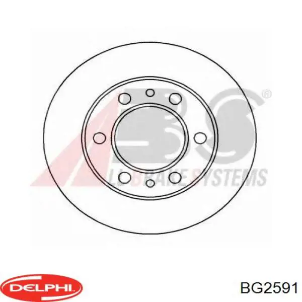 Диск гальмівний передній BG2591 Delphi