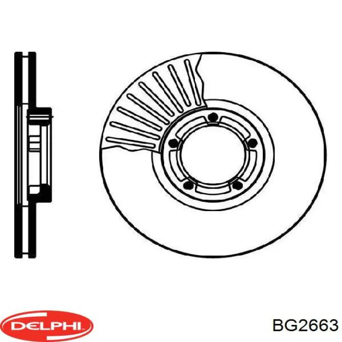 Диск гальмівний передній BG2663 Delphi