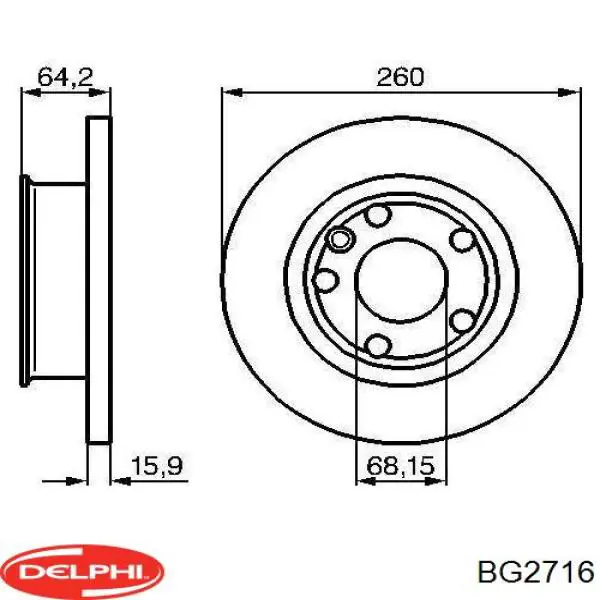 Купити BG2716 Delphi Ротор гальмівний