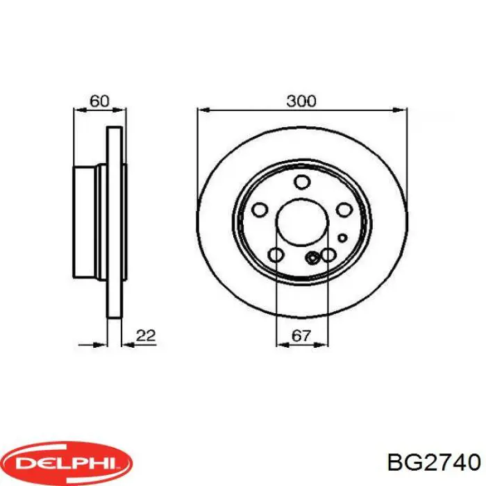 BG2740 Delphi диск гальмівний задній