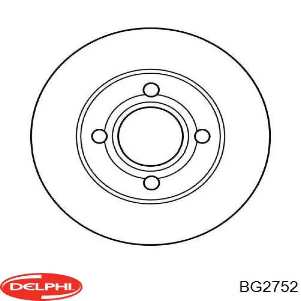 Диск переднього гальма Delphi BG2752 ціна, від 26.04 USD