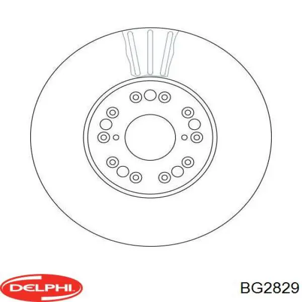 Диск гальмівний передній BG2829 Delphi