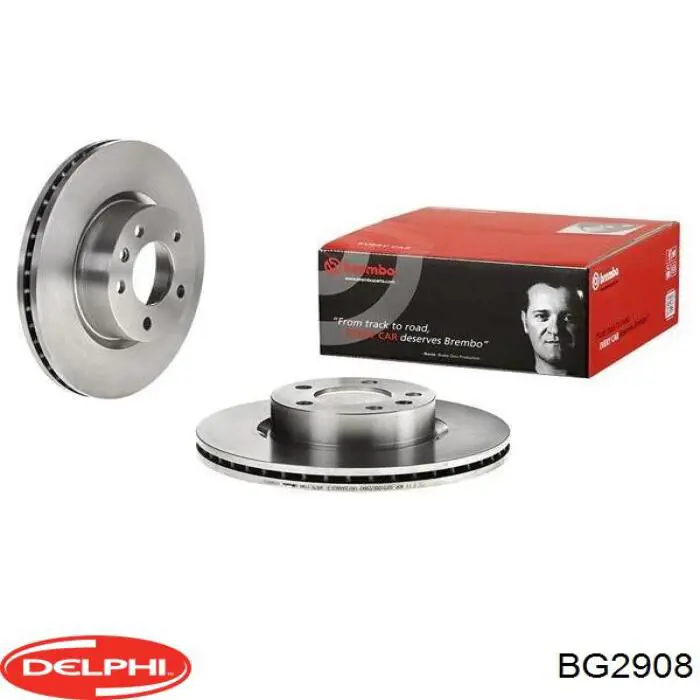 Диск гальмівний передній Delphi BG2908