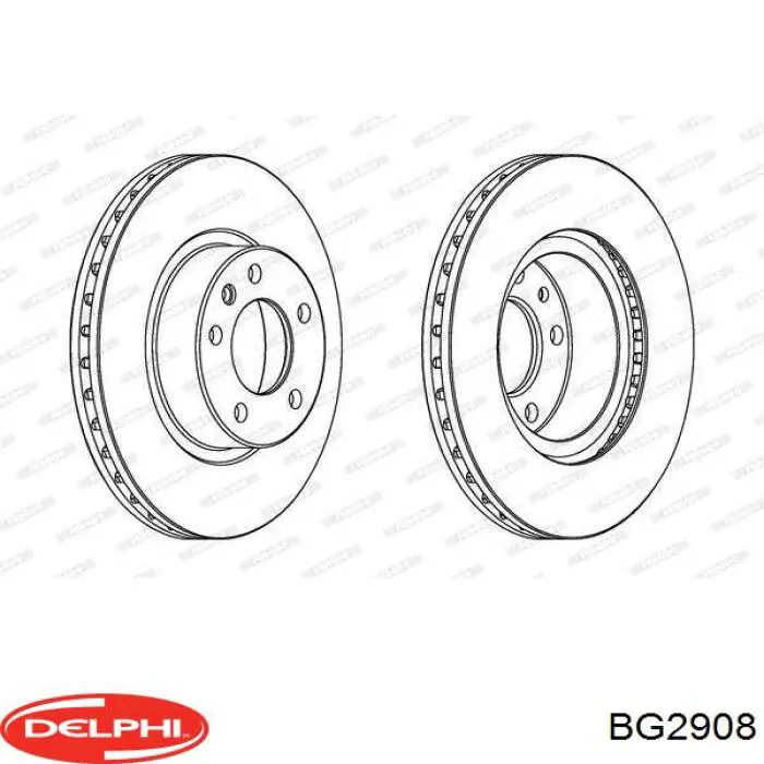 BG2908 Delphi Гальмо дискове переднє