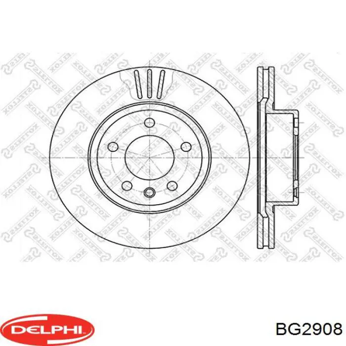 BG2908 Delphi Гальмо дискове переднє