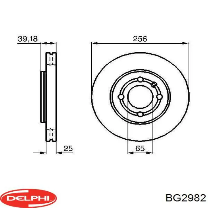 BG2982 Delphi диск гальмівний передній