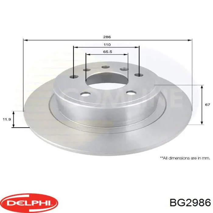 Задні дискові гальма Delphi BG2986 ціна, від 35.42 USD