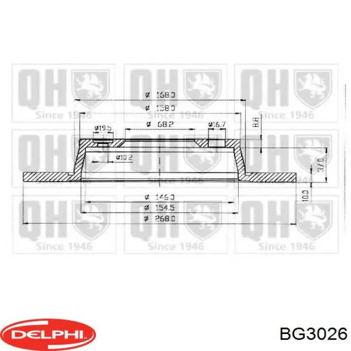 Задні дискові гальма Delphi BG3026 ціна, від 26.12 USD