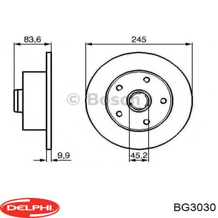 Задні дискові гальма Delphi BG3030 ціна, від 32.48 USD
