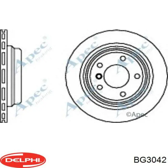 BG3042 Delphi диск гальмівний задній