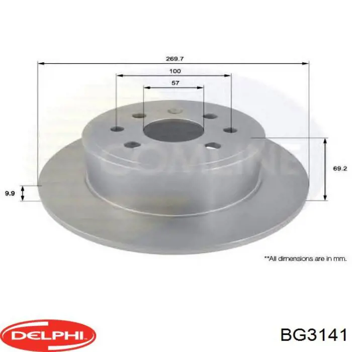 Задні дискові гальма Delphi BG3141 ціна, від 27.56 USD