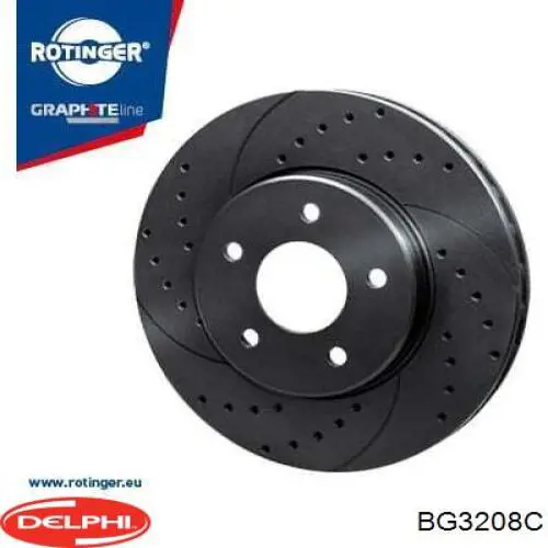 Диск гальмівний передній Delphi BG3208C