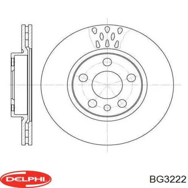 Гальмівні диски передні BG3222 Delphi