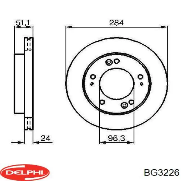 BG3226 Delphi диск гальмівний передній