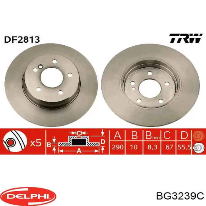 Задні дискові гальма Delphi BG3239C ціна, від 33.97 USD