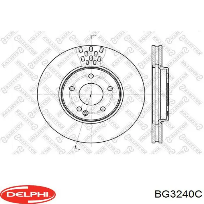 Гальмівні диски передні BG3240C Delphi