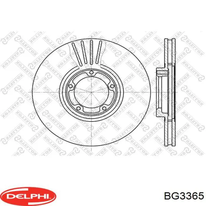 Гальмівні диски передні BG3365 Delphi