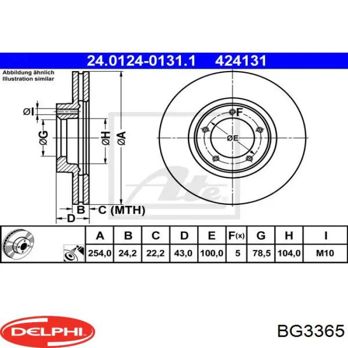 Купити BG3365 Delphi Ротор гальмівний