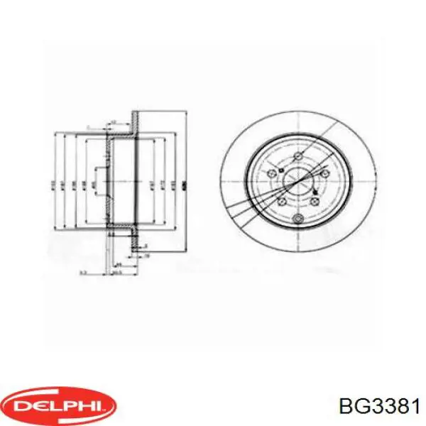 Гальмівні диски BG3381 Delphi