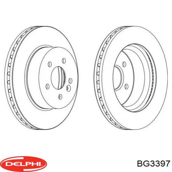 Диск гальмівний передній Delphi BG3397