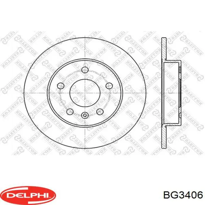Купити BG3406 Delphi Диск заднього гальма