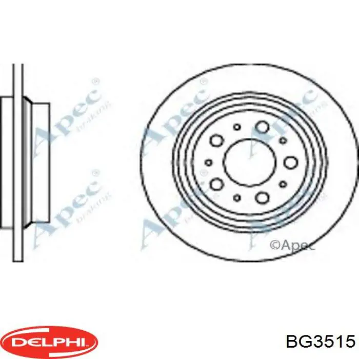 Задні дискові гальма Delphi BG3515 ціна, від 34.37 USD