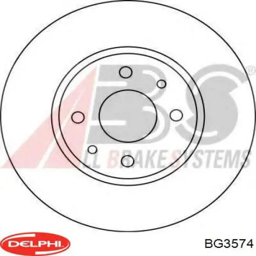 Диск переднього гальма Delphi BG3574 ціна, від 26.49 USD