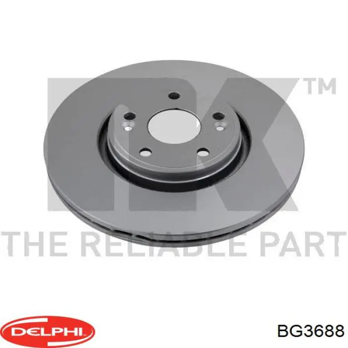 Диск переднього гальма Delphi BG3688 ціна, від 46.83 USD