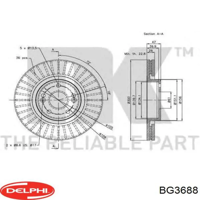 Купити BG3688 Delphi Ротор гальмівний