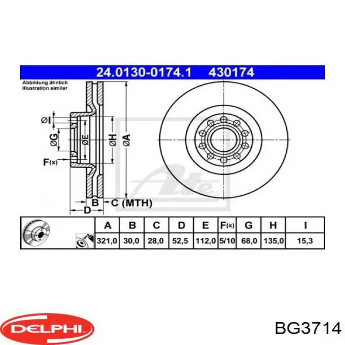 Купити BG3714 Delphi Ротор гальмівний