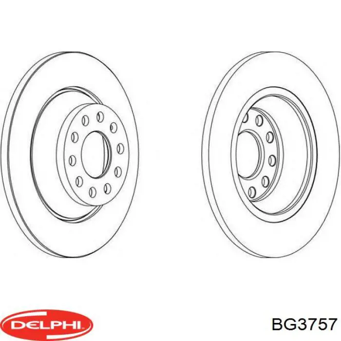Задні дискові гальма Delphi BG3757 ціна, від 43.34 USD
