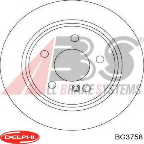 BG3758 Delphi диск гальмівний задній