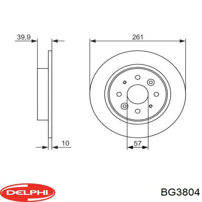 Задні дискові гальма Delphi BG3804 ціна, від 23.86 USD